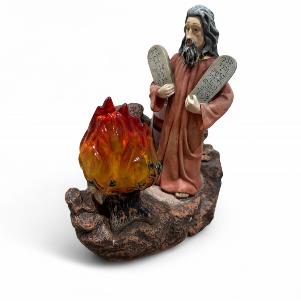 Tell Me A Story Moses & Burning Bush Talking Figure NWT Christian Bible Decor
